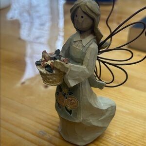 Willow tree girl Handcrafted Angel Figurine with Basket